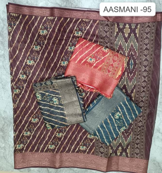 Aasmani 95 By Kalpatru Cotton Digital Printed Sarees Wholesale Price In Surat